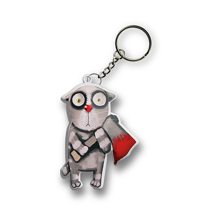 Брелок металлический "Он первый начал!"